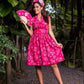 Mao collar dress