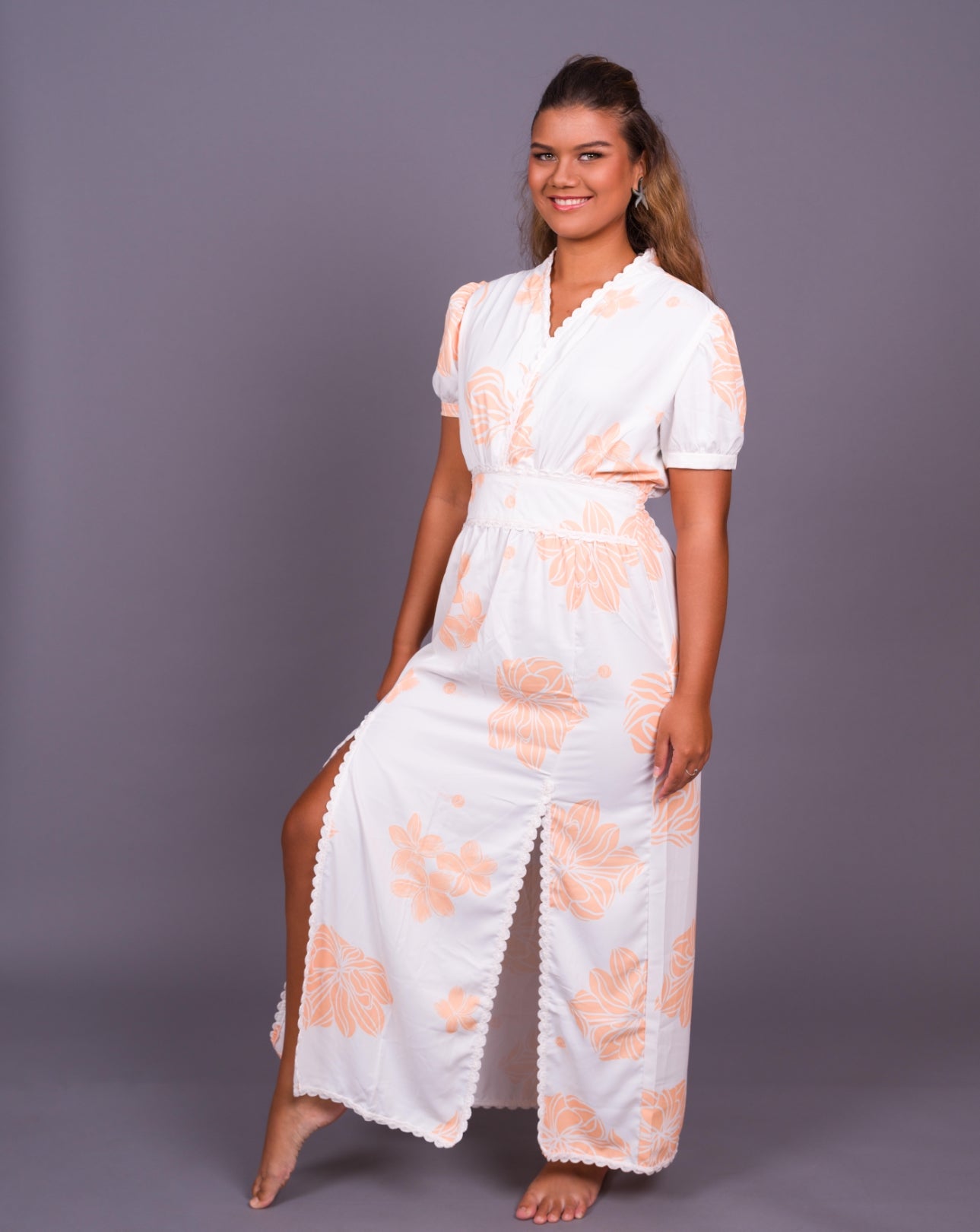 Mao collar dress