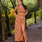 Mao collar dress