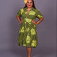 Mao collar dress