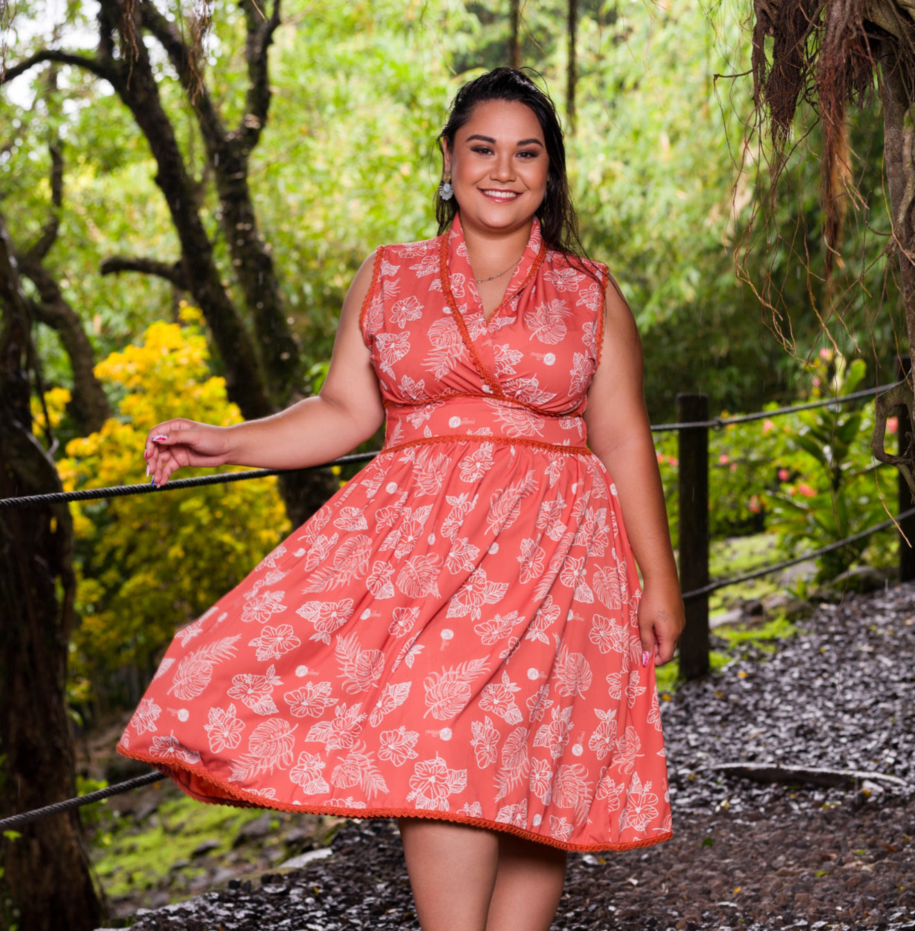 Mao collar dress