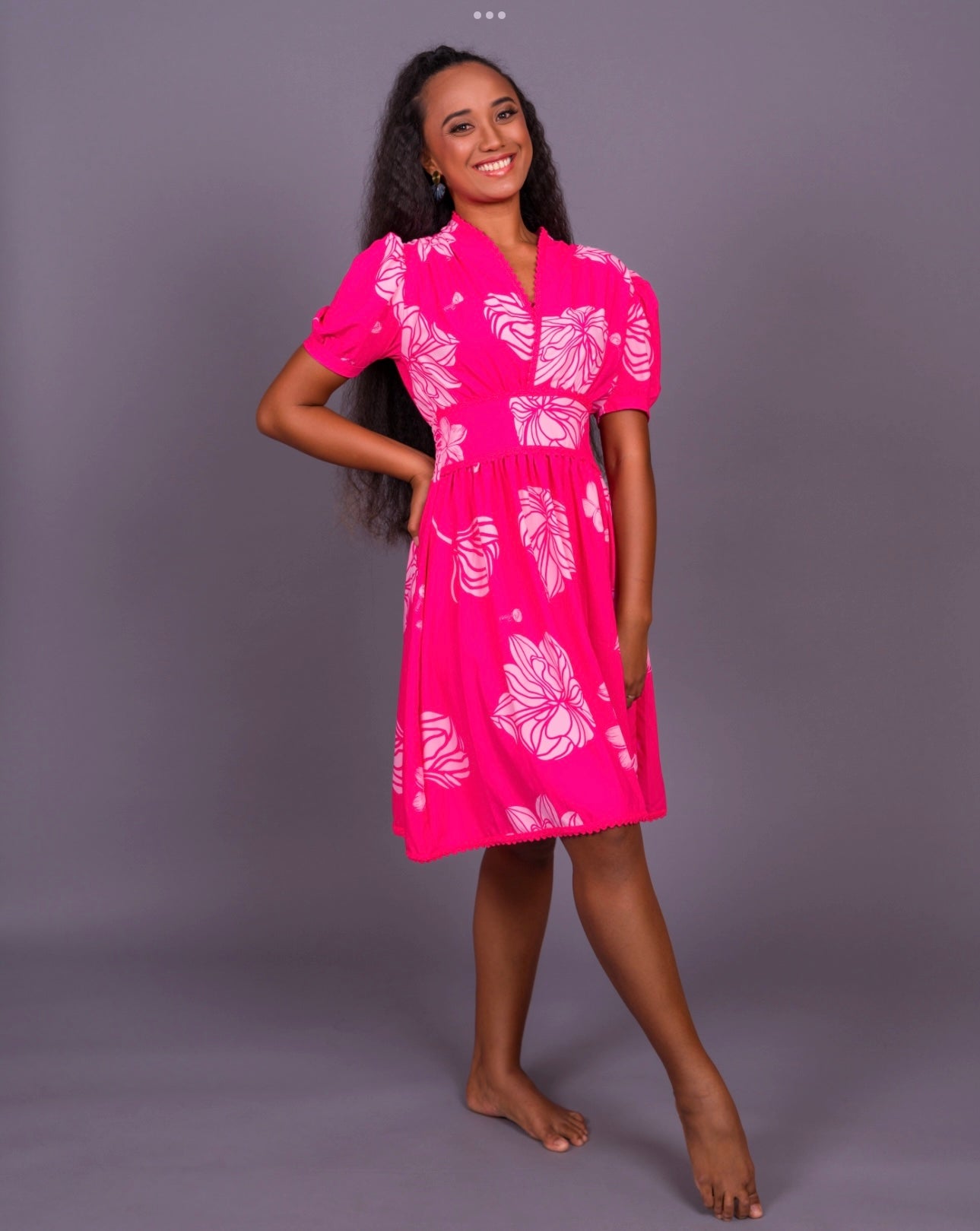 Mao collar dress