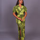 Mao collar dress