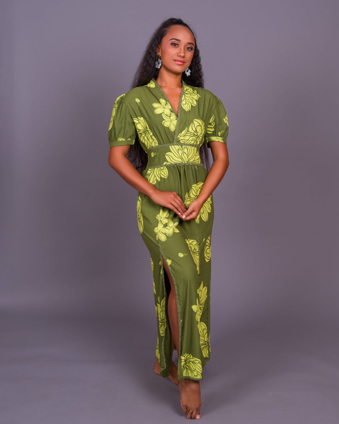 Mao collar dress
